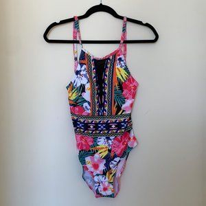 *NEW* Tropical Floral Printed One Piece Swimsuit